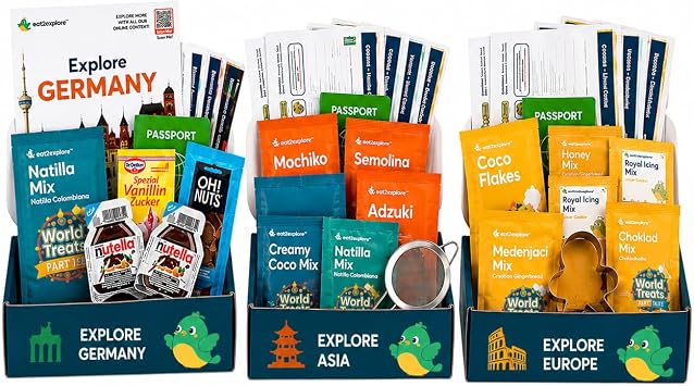 Baking BunKids Real Dessert Baking Kit for Families - Interactive & Educational Kit Includes 3 Recipe Cards with Key Ingredients, Baking Tools for Kids with Guide- Perfect for Families and Homeschodle