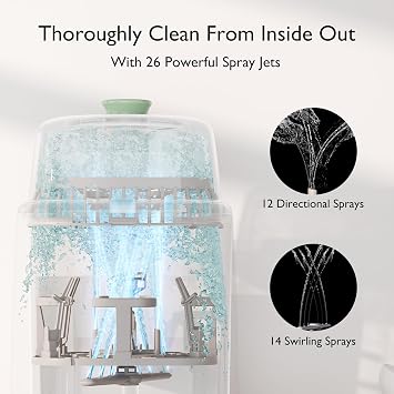 Momcozy KleanPal Pro Baby Bottle Washer & Momcozy Soft & Safe Drain Hose 1M
