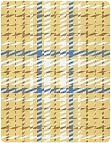 Miniatura 2 de Kigai Sábana bajera ajustable para cuna para niños y niñas, a cuadros escoceses, suave, transpirable, unisex, para colchones estándar de cuna y