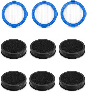 Replacement Filter Fit for Electrolux Ultimate800 Cordless Stick Vacuum | 3 HEPA Filter & 6 Foam Filters Spare Parts. Compare to ELPAVAF89