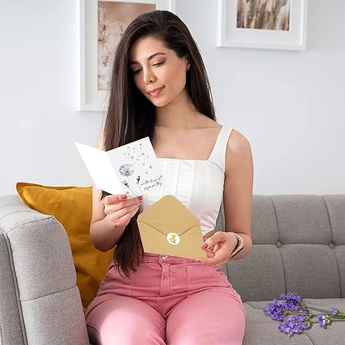 Miniatura 6 de Paquete de 40 tarjetas de condolencias con sobres, tarjetas de condolencia de flores de acuarela, tarjeta de duelo, juego de caja a granel pensando