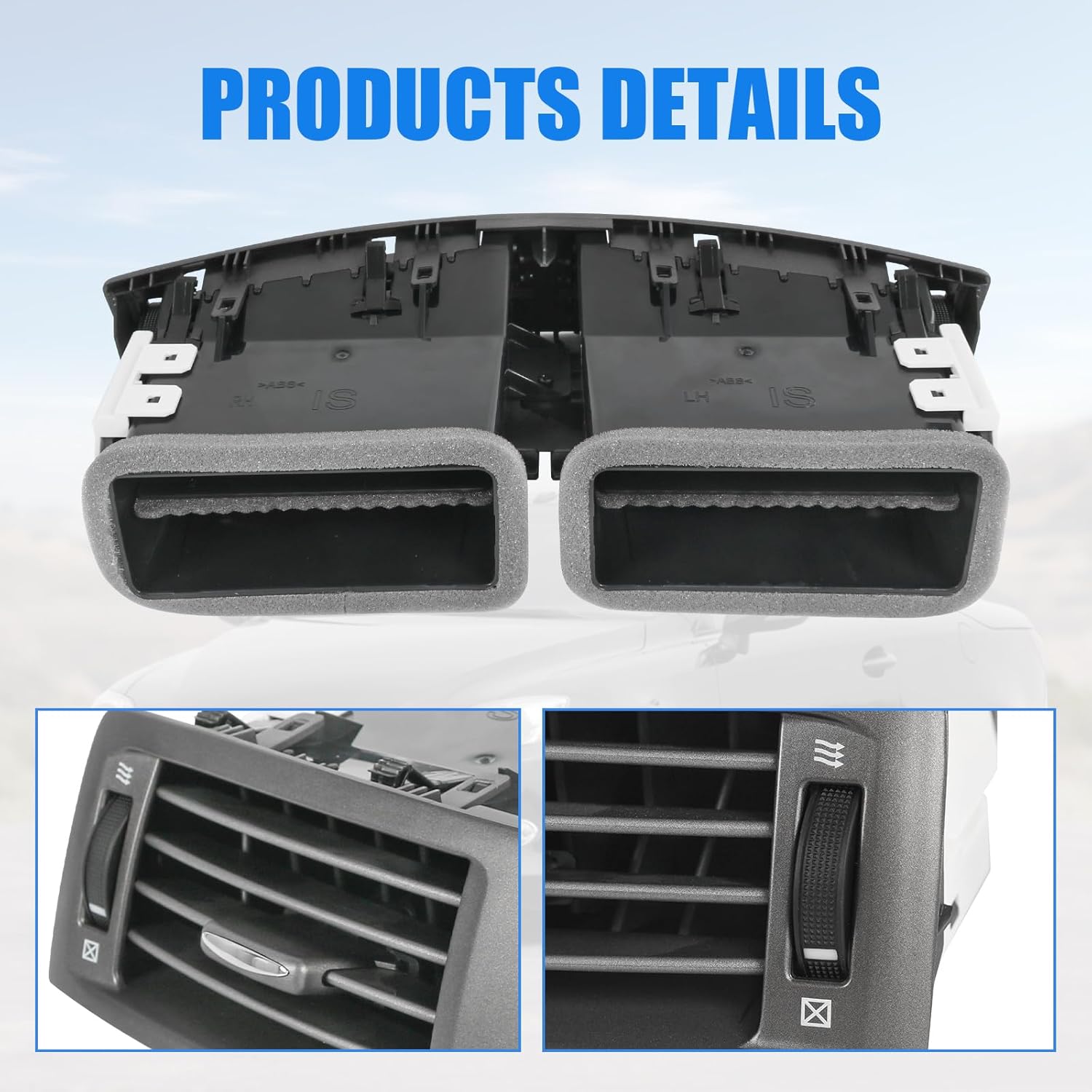 Center Dash Air Vent Panel Instrument AC Heater Compatible with Toyota Lexus IS250 IS350 IS F 2006-2009 (Excludes 2006-2007 IS F) With Hand Wheels Replace#55670-53010 5567053010