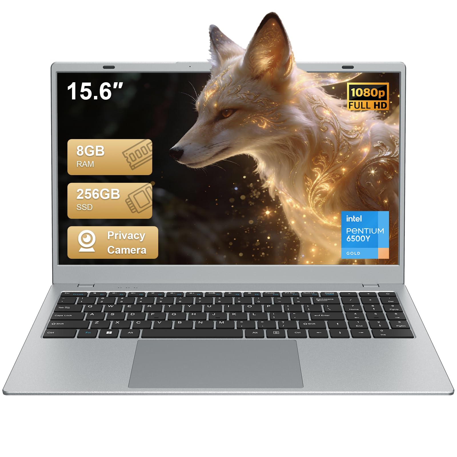 VIGSENUP15.6 FHD Laptop 8GB RAM 256GB SSD,CPU up to3.4GHz,Office Suite | Numeric Keypad, 5000mAh battery,178°Viewing,WiFi, webcam, work/productivity,Studying /general use,Lightweight travel laptop