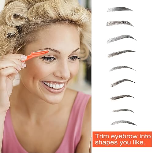 Miniatura 7 de 12 maquinillas de afeitar para cejas, multiusos, herramientas exfoliantes de dermaplaning, afeitadora de cejas con cubierta de seguridad, depilación