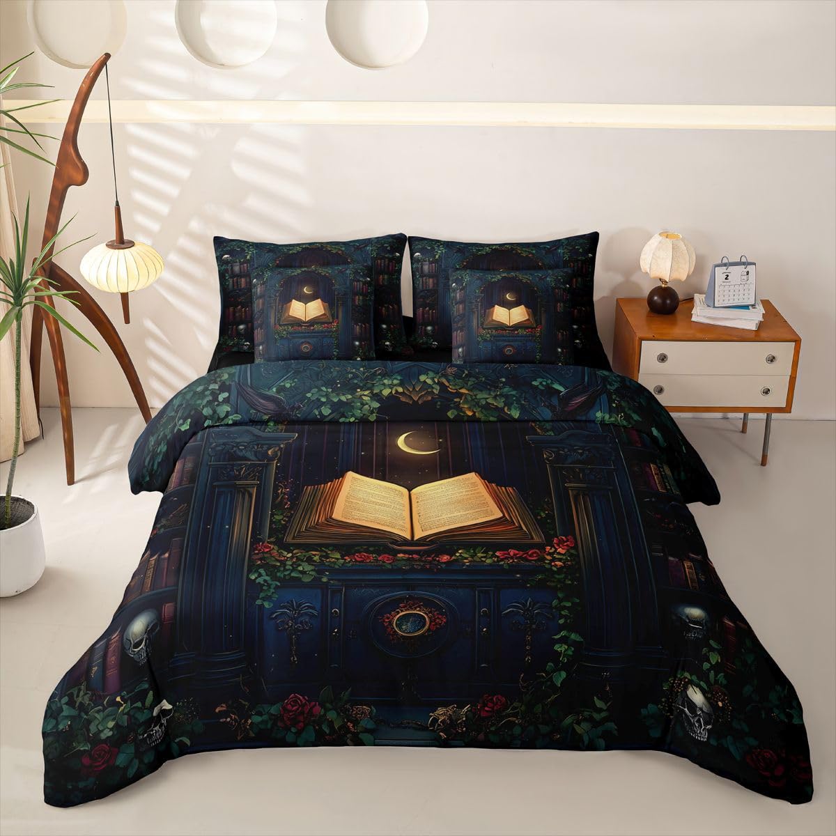 Homewish Vintage Buch Bettwäsche 135x200 7teilig