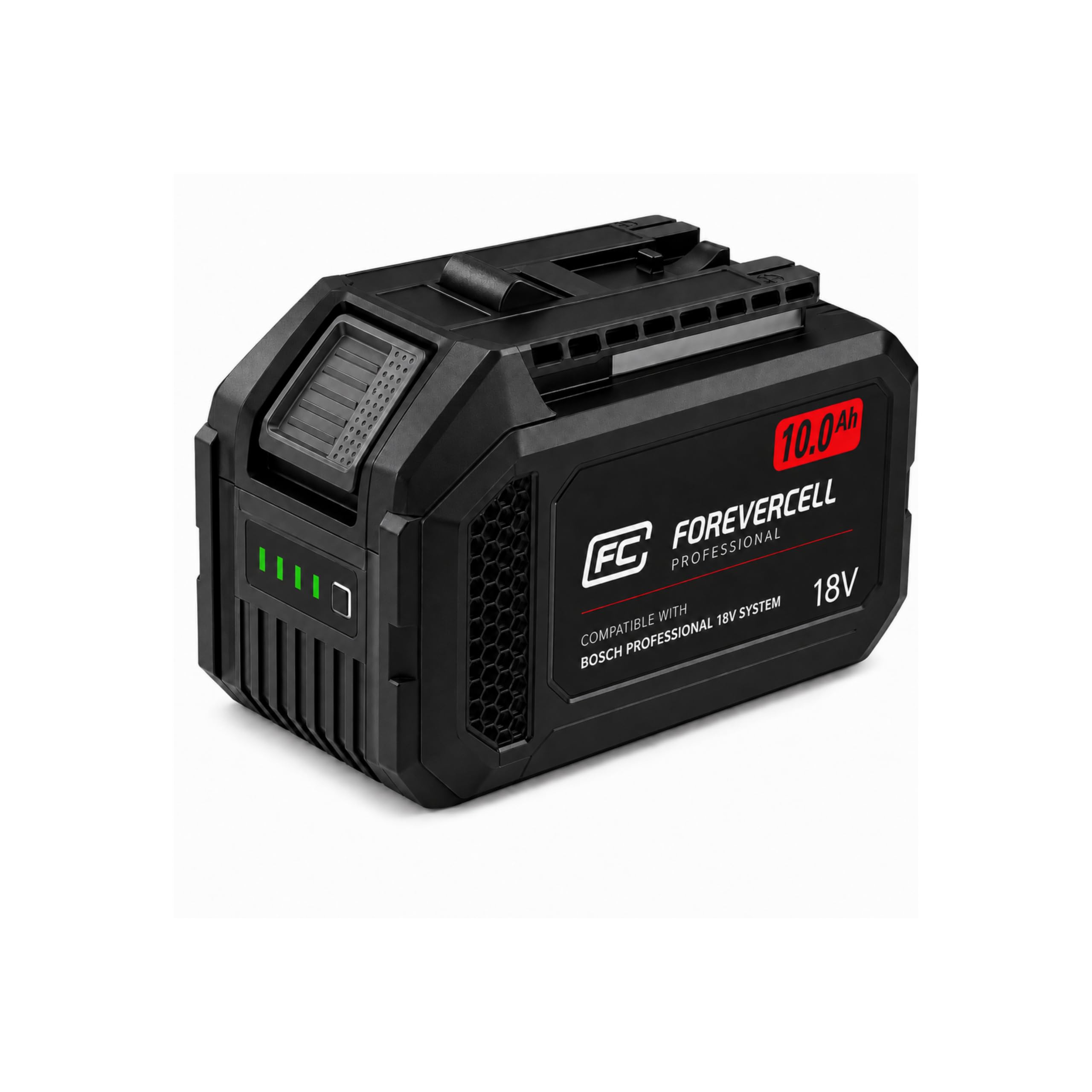 Batteria di ricambio da 18 V, 10,0 Ah, adatta per Bosch Professional 18 V, batteria agli ioni di litio ad alte prestazioni