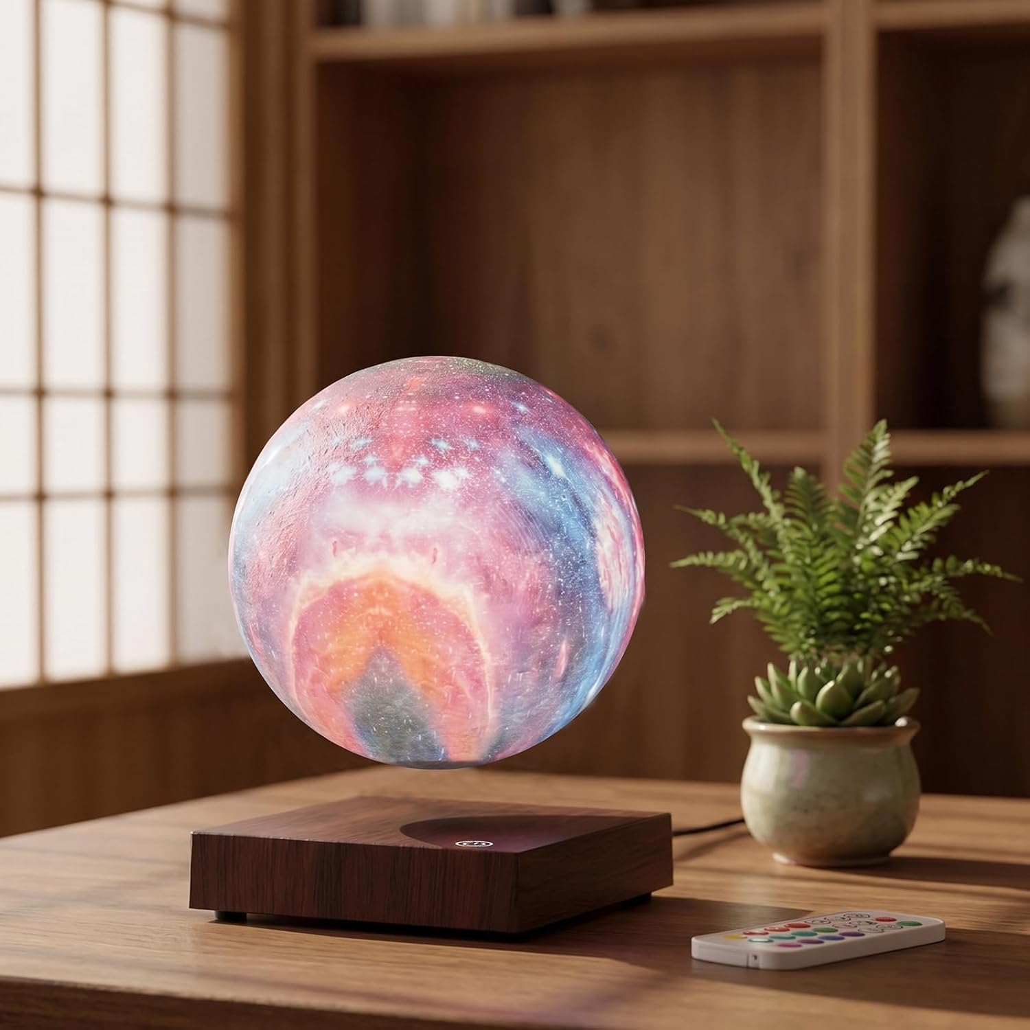 Levitating Moon Lamp Floating and Spinning in Air Freely with Gradually Changing LED Lights,Decorative Light for Kids Lover Friends image 3