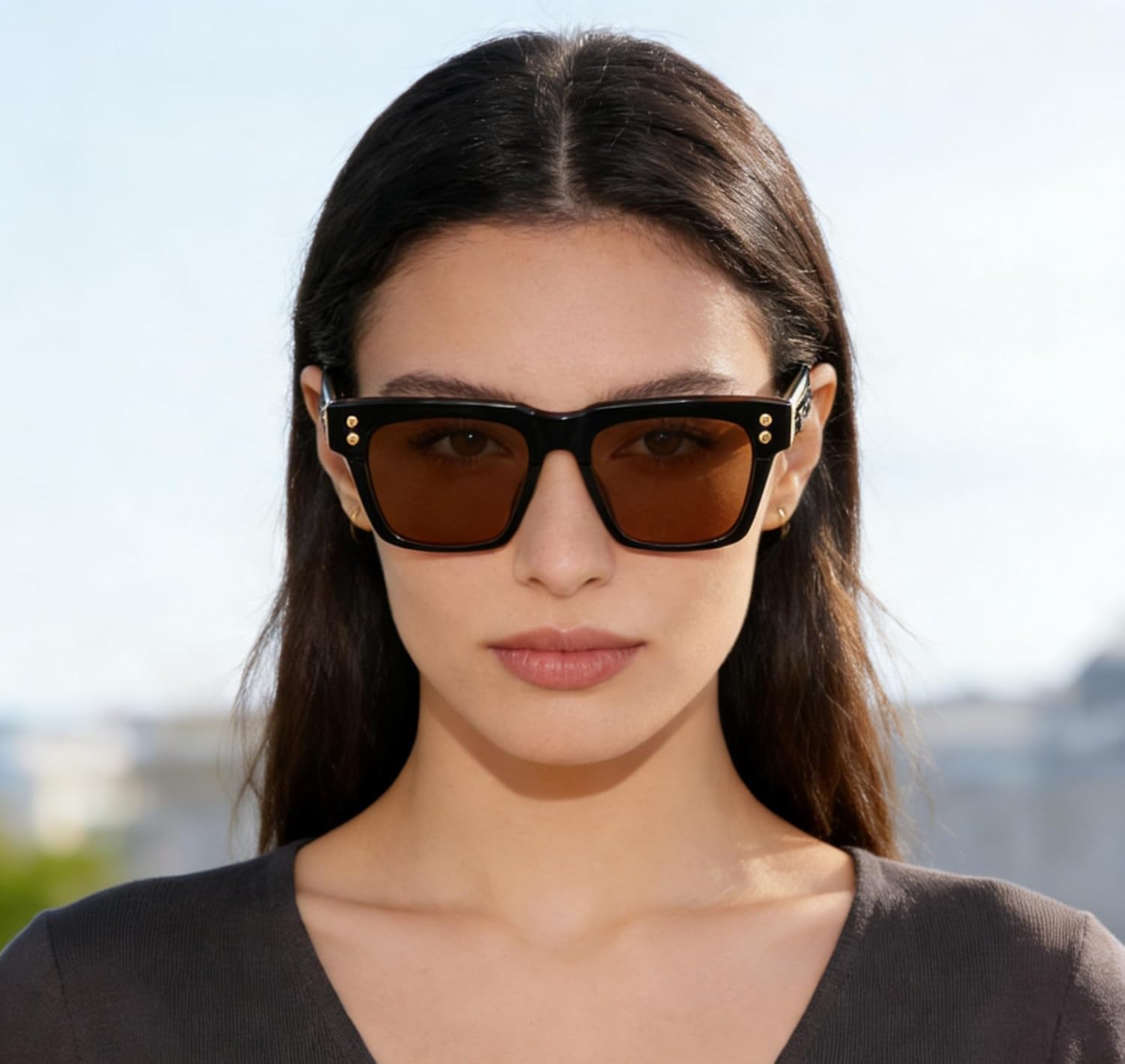 Vintage Square Classic Men's Sunglasses Unisex Modern Shades (98312) - Image 3