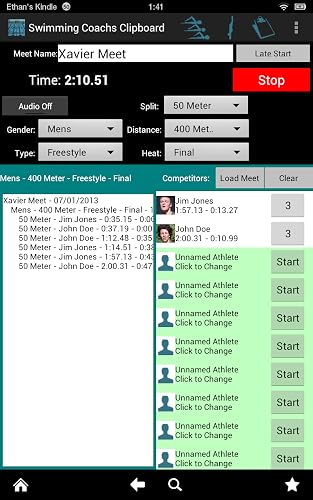 Swimming Coach's Clipboard (Kindle Tablet Edition)