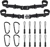 Zocipro 2Pcs Backpack Chest Strap, Adjustable Backpack Straps Belt with 4Pcs Quick Release Buckle and 10Pcs Zipper Pulls for Hiking, Running, Outdoor Activities - 1