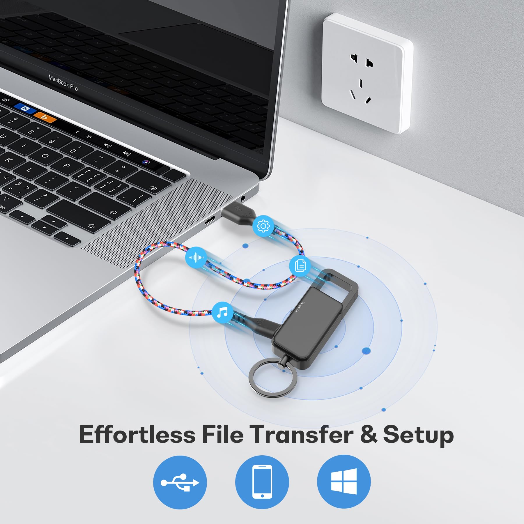 128GB Digitales Diktiergerät - 9000 Stunden Speicher, 24-Stunden-Akku, Intelligente Rauschunterdrückung, USB-C Voice Activated Audio Recorder für Meetings, Vorträge, Interviews