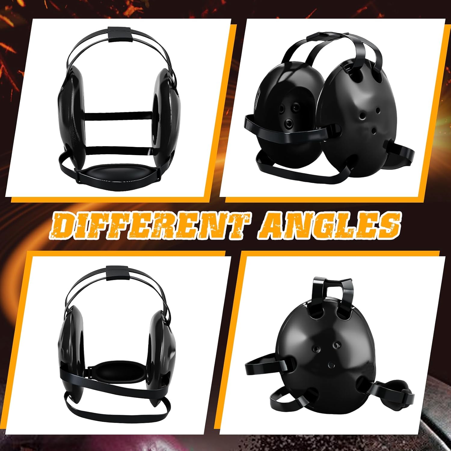 Wrestling Headgear Kids Youth Head Gear Wrestling Adjustable Ear Guard Straps MMA Jiu Jitsu for Men Women Adults - Image 2