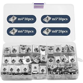 Pack of 100 Sheet Metal Nuts Stainless Steel M4 M5 M6 M8 Sheet Nuts