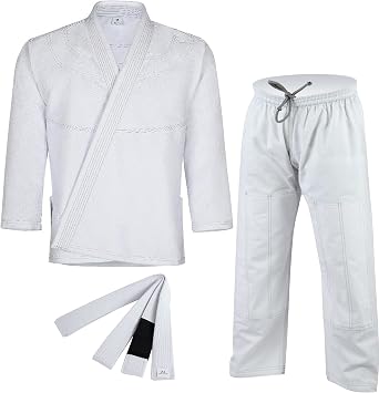 Knockout Fight Gear Kids BJJ Gi Jiu Jitsu Kimono Lightweight Youth Brazilian Jiu Jitsu Gi with Preshrunk Fabric and Free Belt
