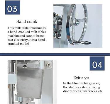 Manual Tablet Press, Hand-Crank Powder Tablet Press, Stainless Steel Pill Press Machine,Tablet Press Machine DIY Making Tool, 3mm-12mm Handheld Tool for Laboratory Use, 2000 Tablets/H,