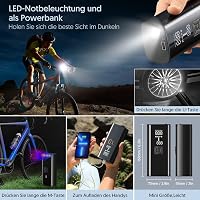 Behozel Elektromos Légpumpa 5200mAh Akkumulátor, Digitális LCD Kijelző, Kerékpár Motorkerékpár Autó Pumpa 5