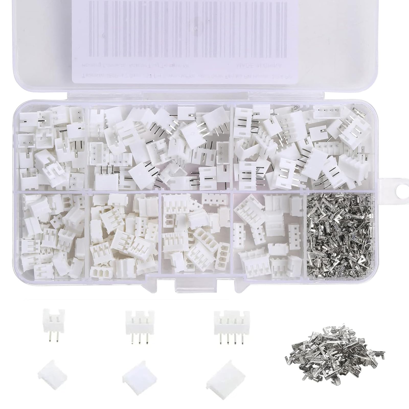 PENGLIN 450Pcs 2.0mm JST-PH Connector Kit with 2.0mm Female Pin Header 2/3/4 Pin Housing Connector Adapter Plug Terminal Kit