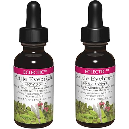 Amazon Eclectic エクレクティック ハーブサプリメント ネトル アイブライト チンキ 液体 1オンス 29 5ml 2個セット Eclectic エクレクティック ネトル