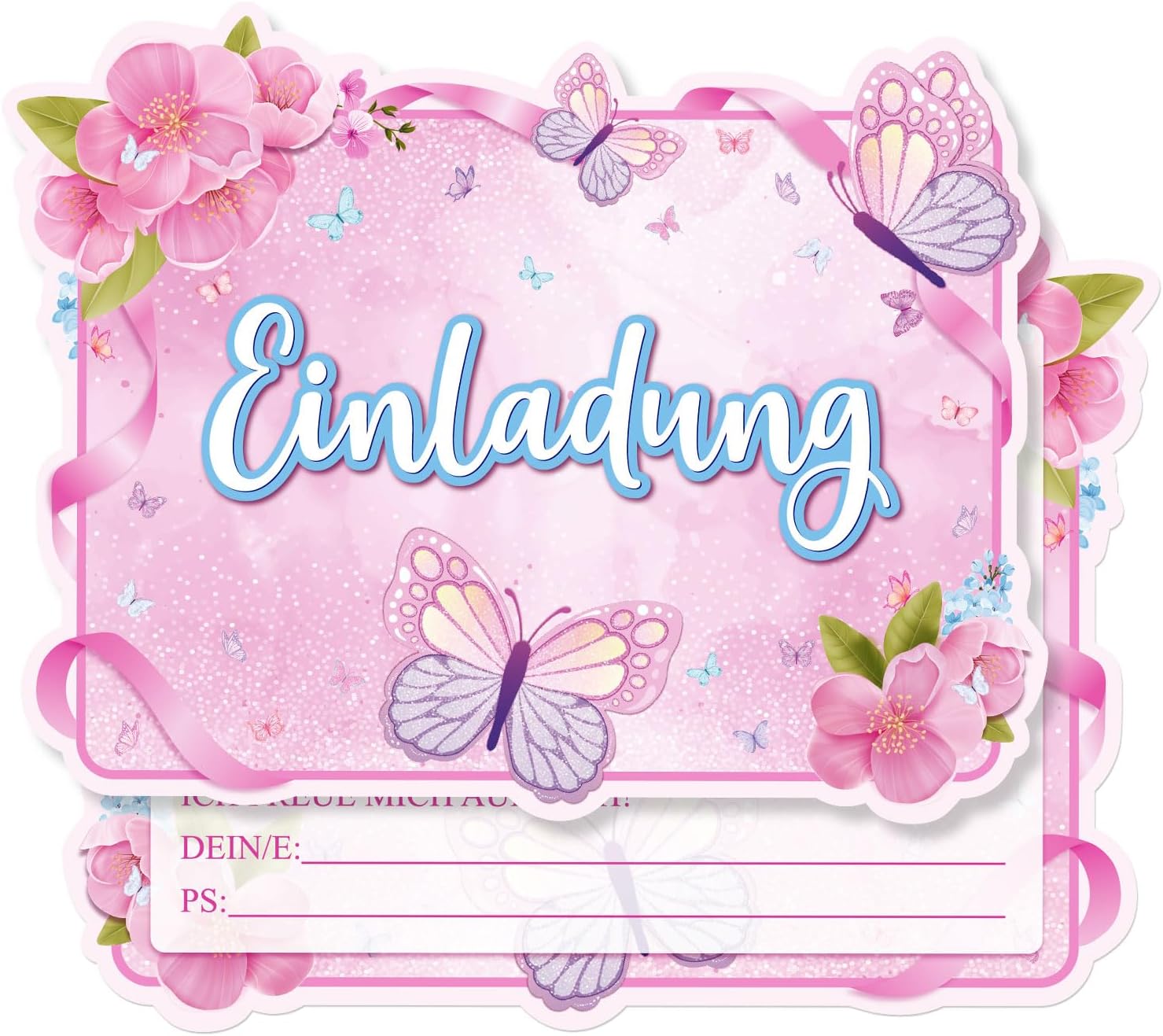 12 Tier Einladungskarten Mit Fuchs - Kindergeburtstag Einladungen