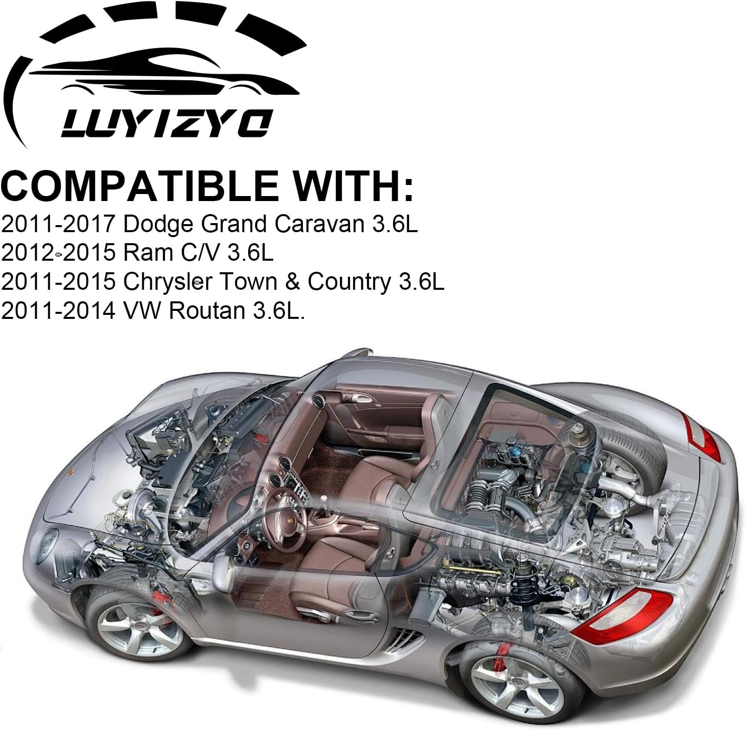 Engine Motor Mount Kit Fit for 2011-2016 Chrysler Town/Country, for 2011-2020 Dodge Grand Caravan, for 2012-2015 RAM C/V, for 2011-2014 VW Routan OE# A5665 A5480 A5589 A5577丨Set of 4