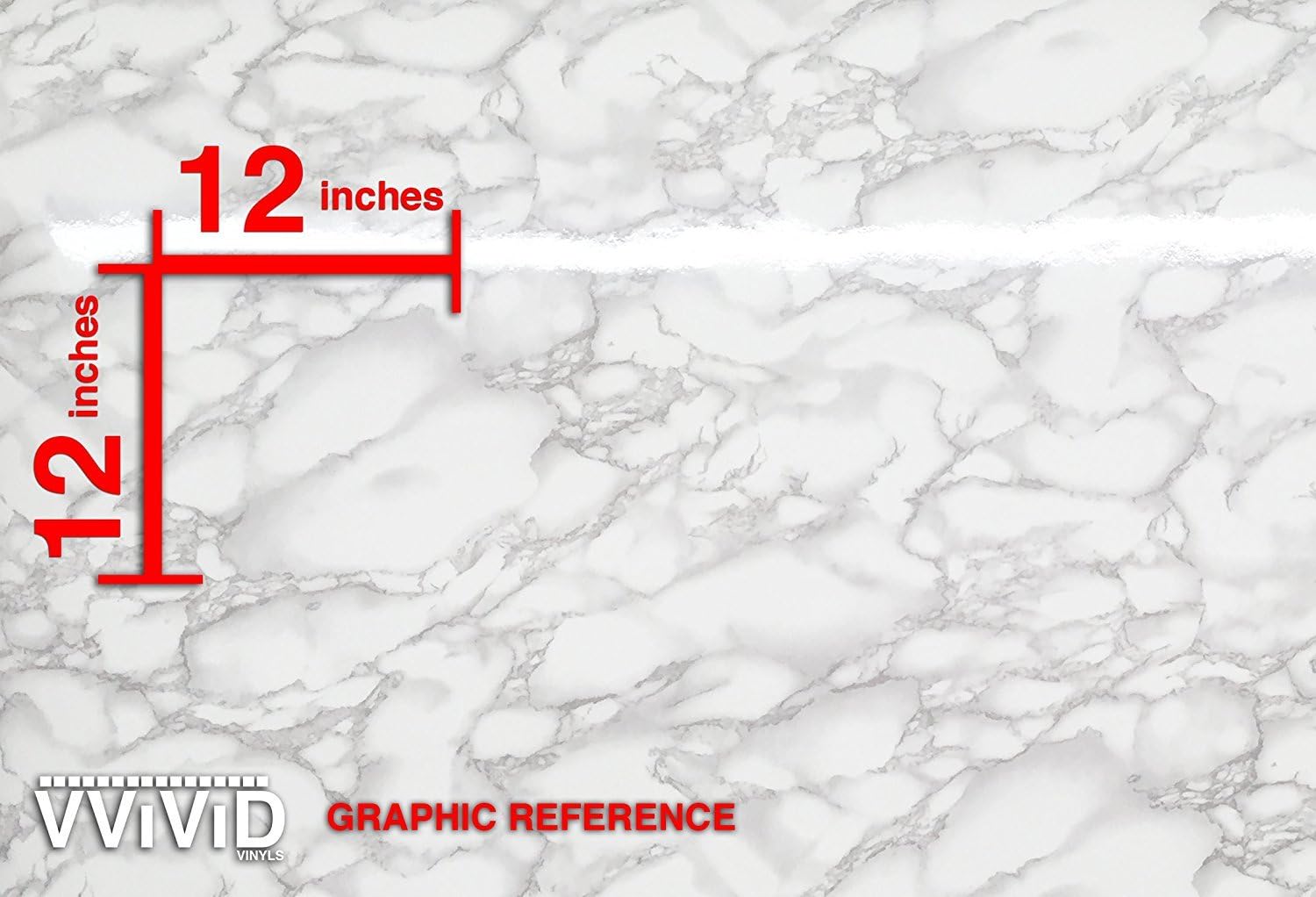 VViViD XPO White Grey Marble Gloss Vinyl Extra-Large Wrap Film Roll (48 Inch x 60 Inch)