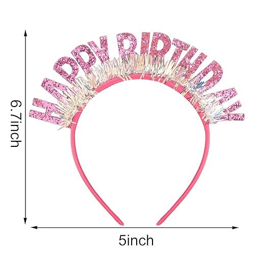 Miniatura 7 de COCIDE Diademas de cumpleaños para mujer, diadema de cumpleaños para niñas, tiaras de cumpleaños para niñas, coronas de feliz cumpleaños para