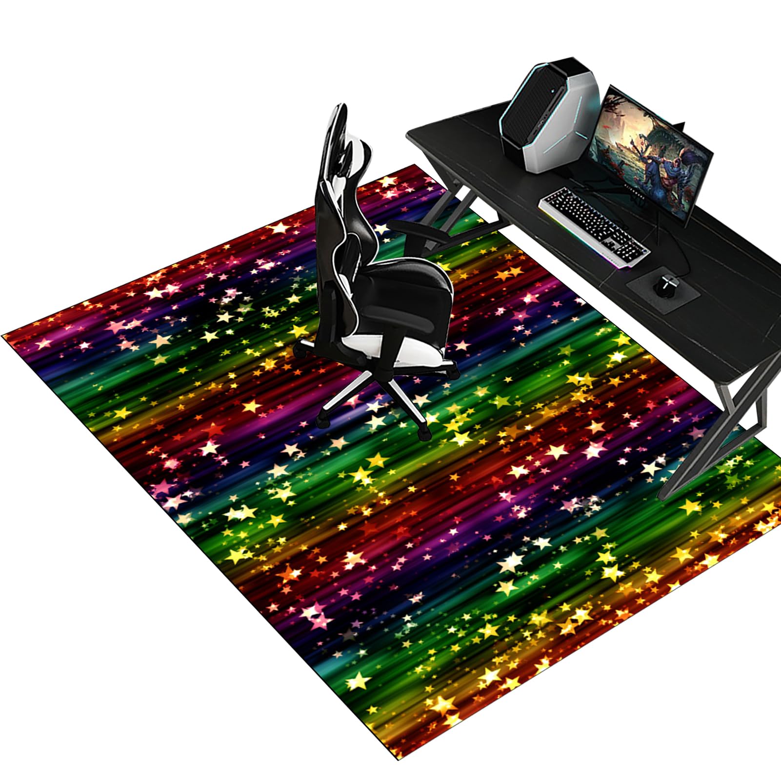 OFFICEtimer Non-slip Desk Chair Mat | Rectangle Style for Hardwood, Tile, Laminate floors - 130 x 150 cm