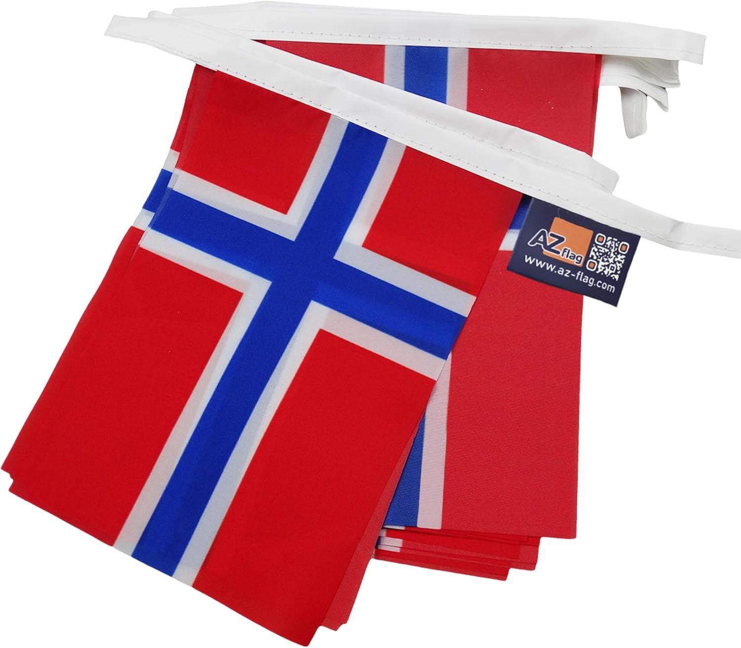 AZ FLAG Norway 12 meters BUNTING Flag 20 flags 18'' x 12'' - Norwegian STRING flags 30 x 45 cm