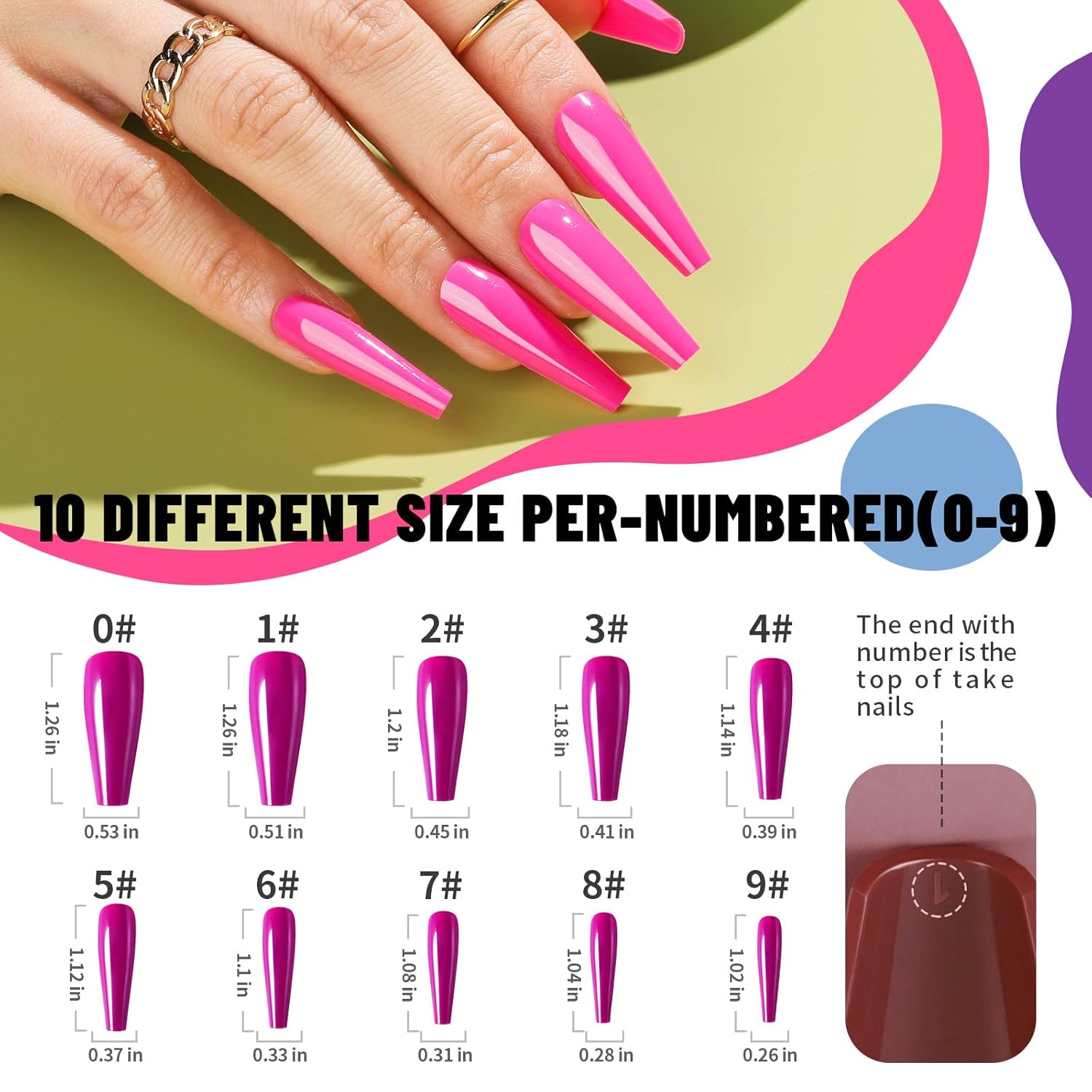 Teenitor Long Press On Nails Kit 24 Color Long Coffin Nail Tips Full Cover. 576pcs Long Coffin Press On Nails Fake Nails. Matte Nails Glue On Nails