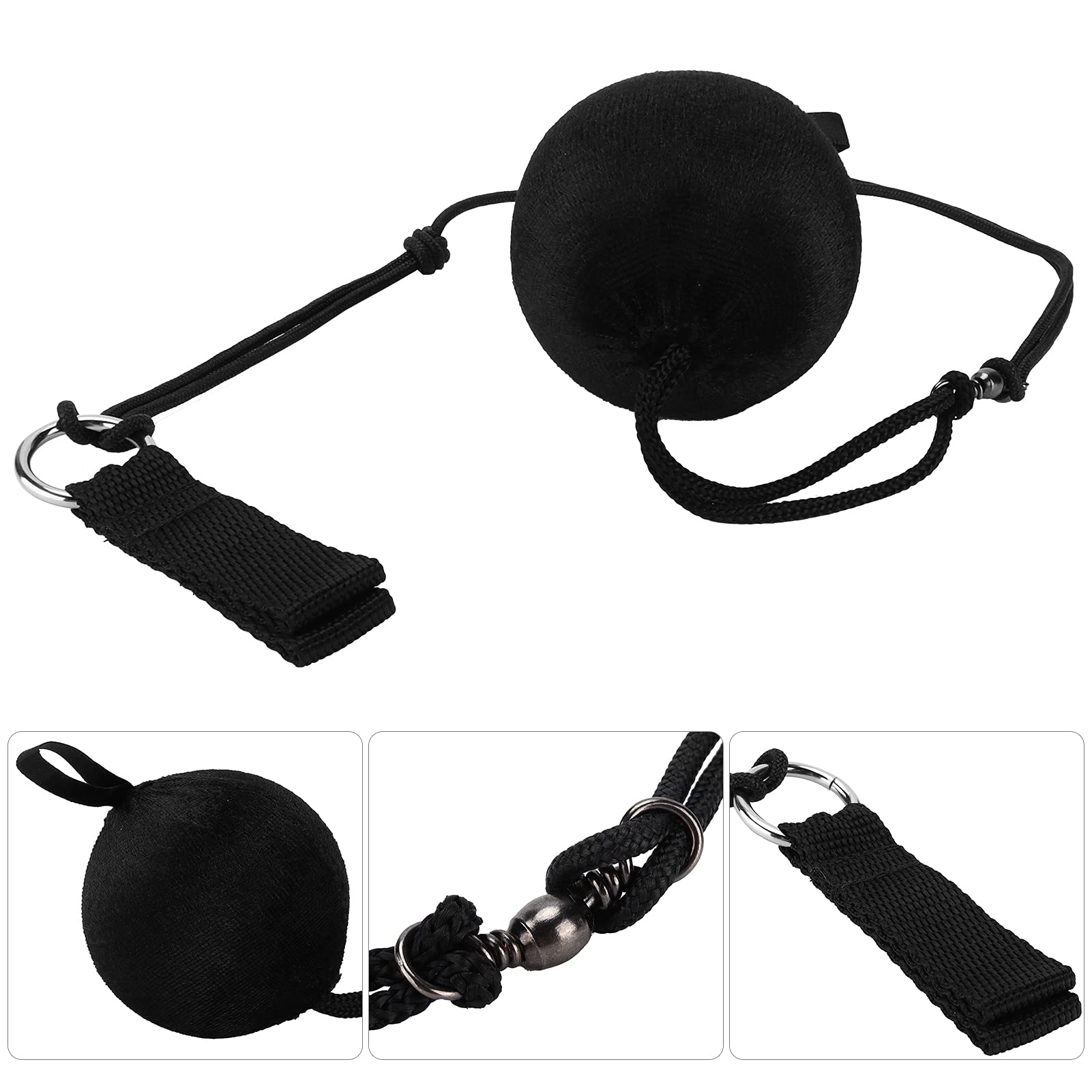 NYSUZHOUJI Dance Prop Soft Adjustable Chain Black Poi Chain Ball Dance Training Performance for Women Belly