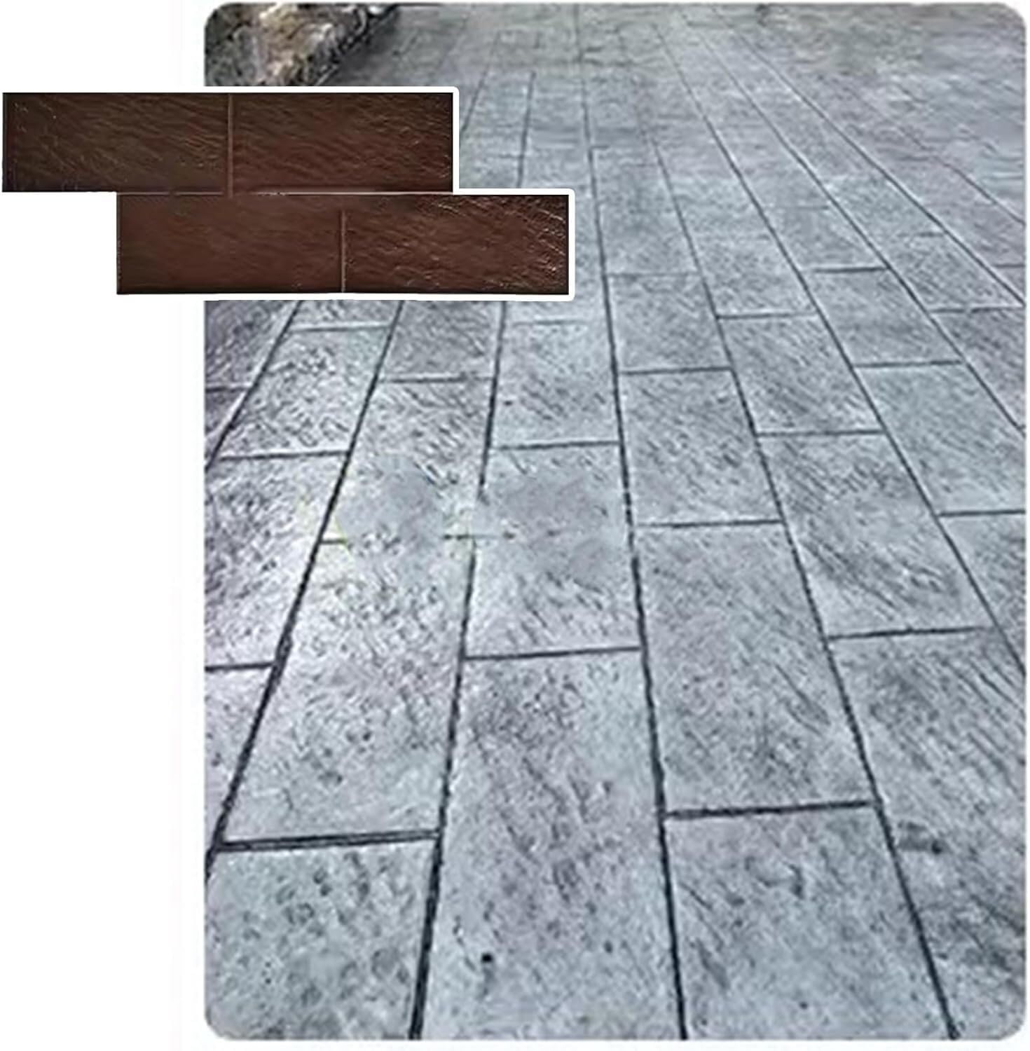 Tampon de pavage en béton motif brique pour terrasse et allée de jardin