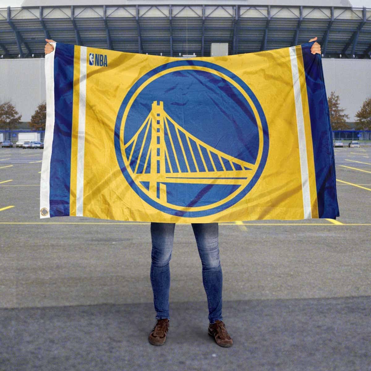 Golden State Warriors Gold 3x5 Flag and Banner - Image 5