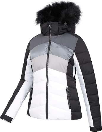 Mountain Warehouse Cascade Womens Padded Ski Jacket - Breathable & Water-resistant Coat with Hood, Comfortable -Winter Skiing, Sports & Outdoors