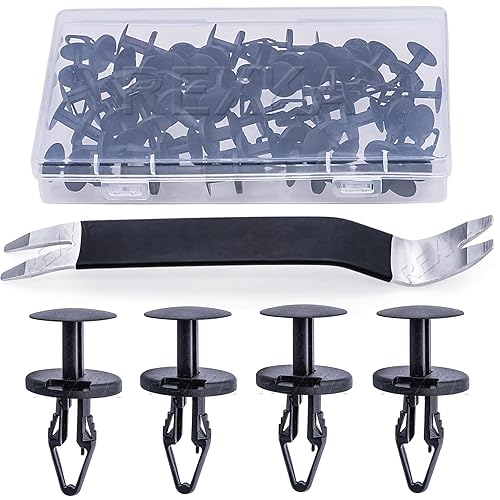 Miniatura 8 de Rexka 30 Uds., pasadores de retención de parachoques de rejilla de carenado, remache tipo empuje, clips de retención de 1764 pulgadas (0.256 in)