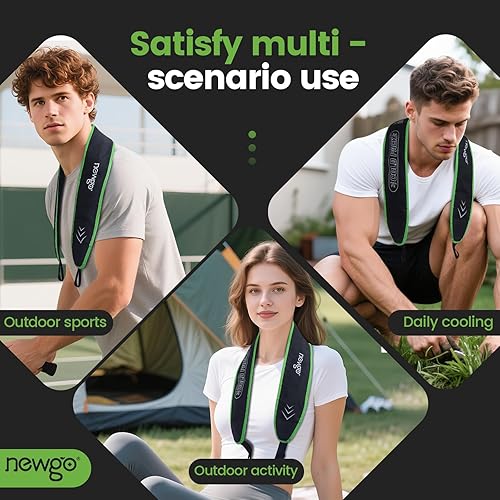 Miniatura 7 de NEWGO Envoltura refrescante para el cuello para el cuello, bufanda de terapia fría de larga duración para climas cálidos, dolor de cuello y alivio