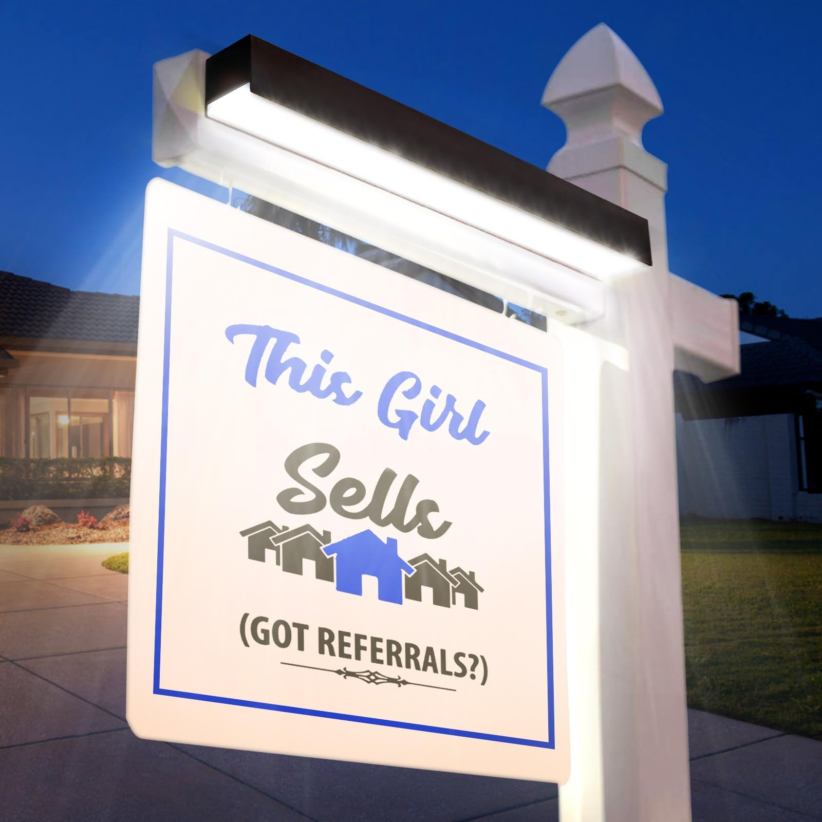 LUHLEE Solar Sign Light Outdoor, Ultra Bright Address Sign Light 1Pack, Solar Mailbox Lights Outdoor Waterproof for Real Estate Sign Posts Signboard Address