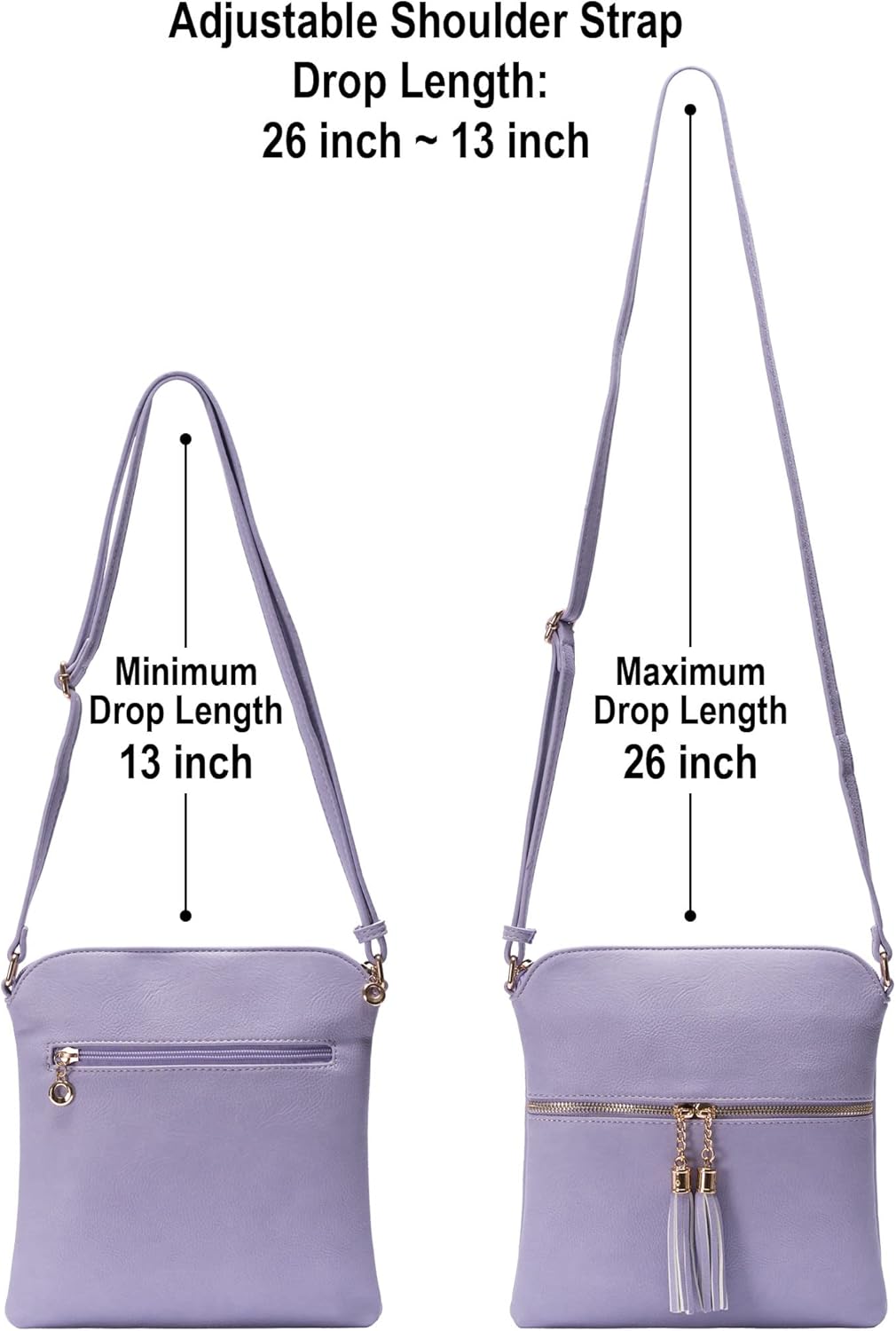 Solene Womens Lightweight Medium Crossbody Purse with Tassel, Perfect Size Crossbody Bags for Daily Use, travel - Image 5