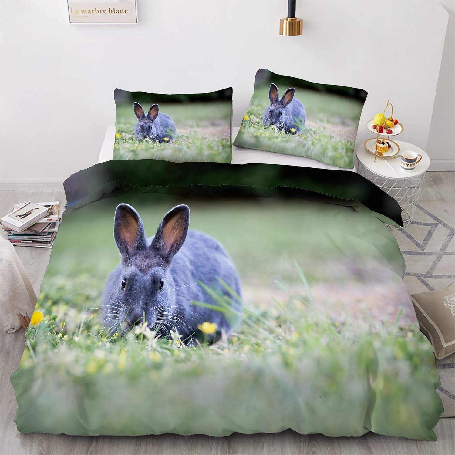 Parure de lit 240x260 cm lapin pour renouveler votre linge adulte