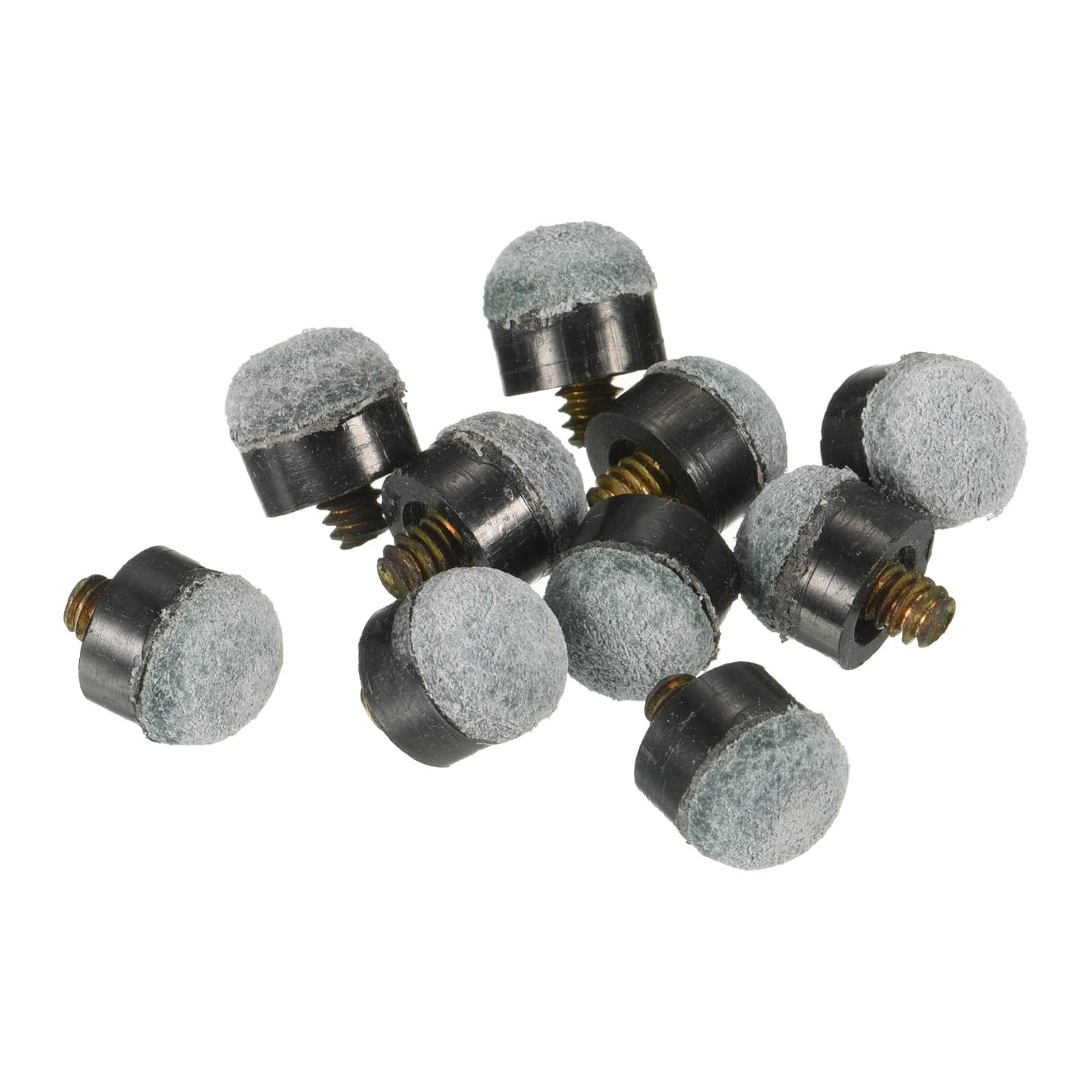 TA-VIGOR 10pcs 11mm Screw On Pool Cue Tips, Snooker Cue Tips Replacement, Pool Billiard Stick Tips, Billiard Cue Tip Repair Kit Accessories for Snooker Pool Cues