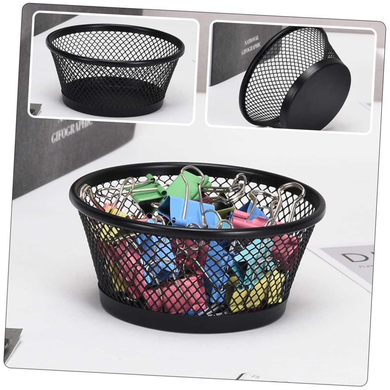 ERINGOGO Space-saving Paperclip Holders 6pcs Stackable Desk Baskets Office Stationery Organizer