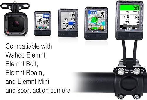 Miniatura 5 de Soporte de bicicleta para Wahoo Elemnt, Bolt, Roam, Mini - Soporte de computadora de bicicleta de aleación de aluminio ajustable