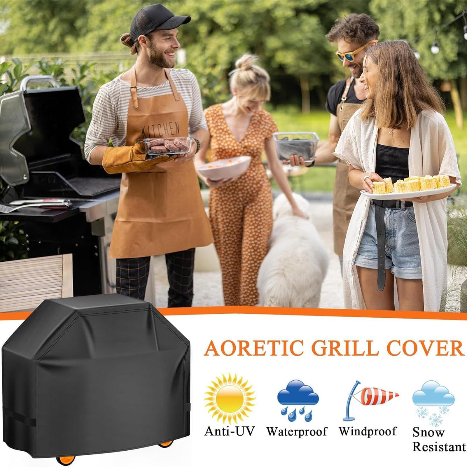 na - Wiatroszczelny i wodoodporny - Osłona na palnik do - Akcesoria anty-UV patio trawnik gotowanie grill barbecue