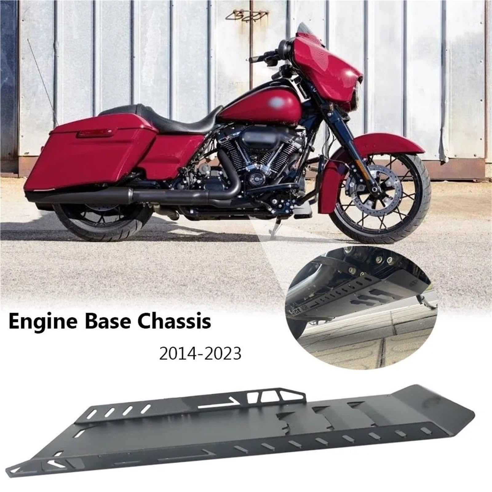 Per CVO Road Glide King Street 2014-2023 Piastra paramotore inferiore telaio base motore copertura motore Base del Motore