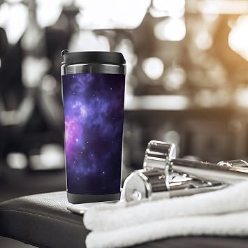 vacuum flask Cup Magic Galaxy Purple Printed Premium Stainless Steel Vacuum Insulated Water Bottle for Hot Cold Drinks Gym Office