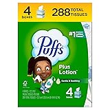 Puffs Plus Lotion Facial Tissue, 4 Mega Cube...