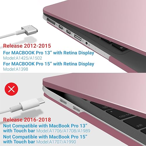 Miniatura 203 de iBenzer – 2 en 1 carcasa de plástico duro y cubierta de teclado para MacBook Pro Retina de 13"/15", Negro