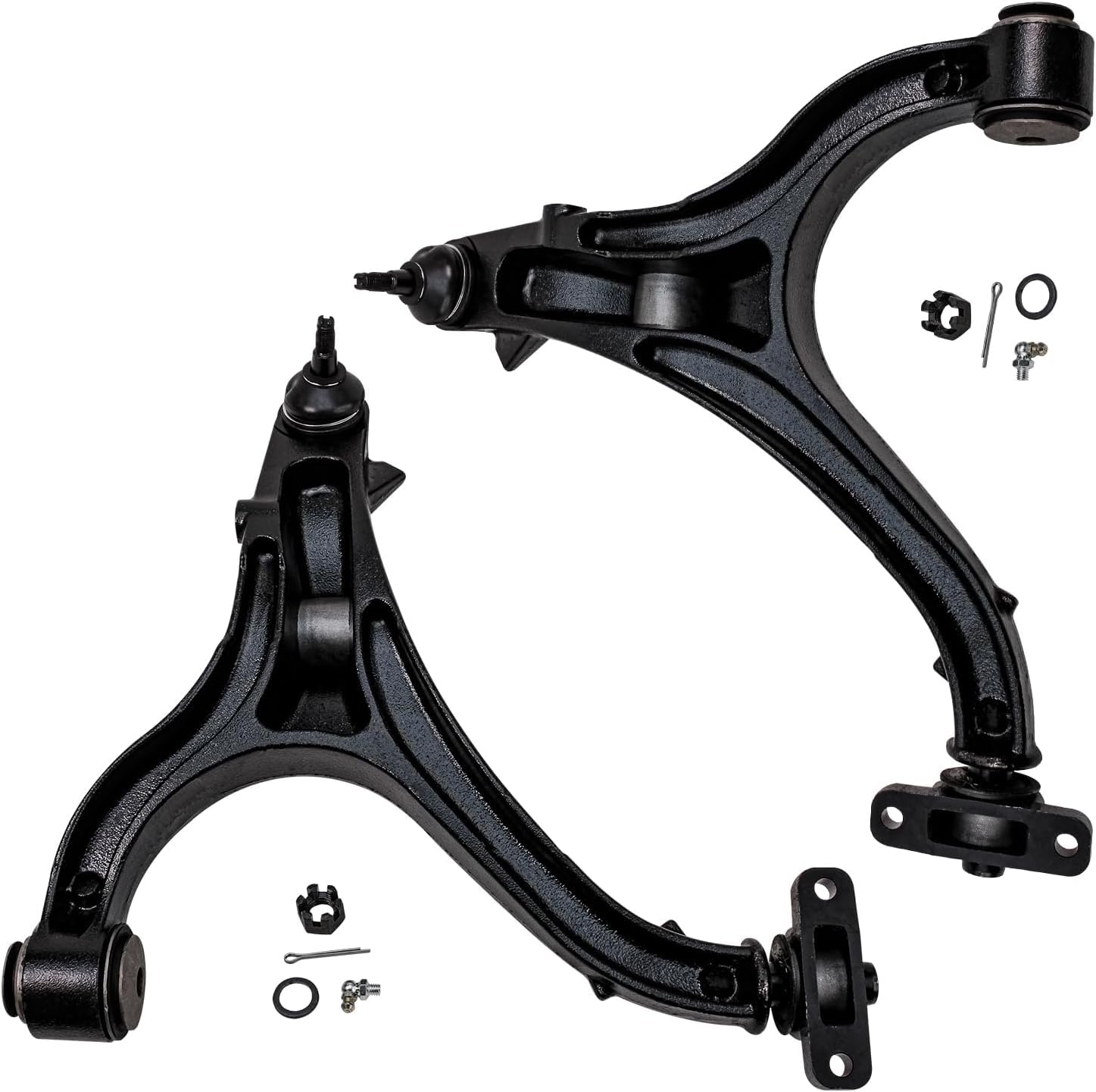 Detroit Axle - Front 14pc Suspension Kit 2005-2010 Jeep Grand Cherokee Commander, 2 Struts 4 Lower & Upper Control Arms w/Ball Joints 4 Tie Rods 2 Sway Bars 2 Boots 2006 2007 2008 2009 Replacement