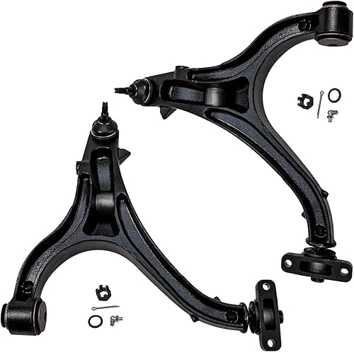 Miniatura 5 de Detroit Axle - Conjunto de puntales delanteros y resorte helicoidal + brazo de control superior e inferior con conjunto de rótula + enlace de barra