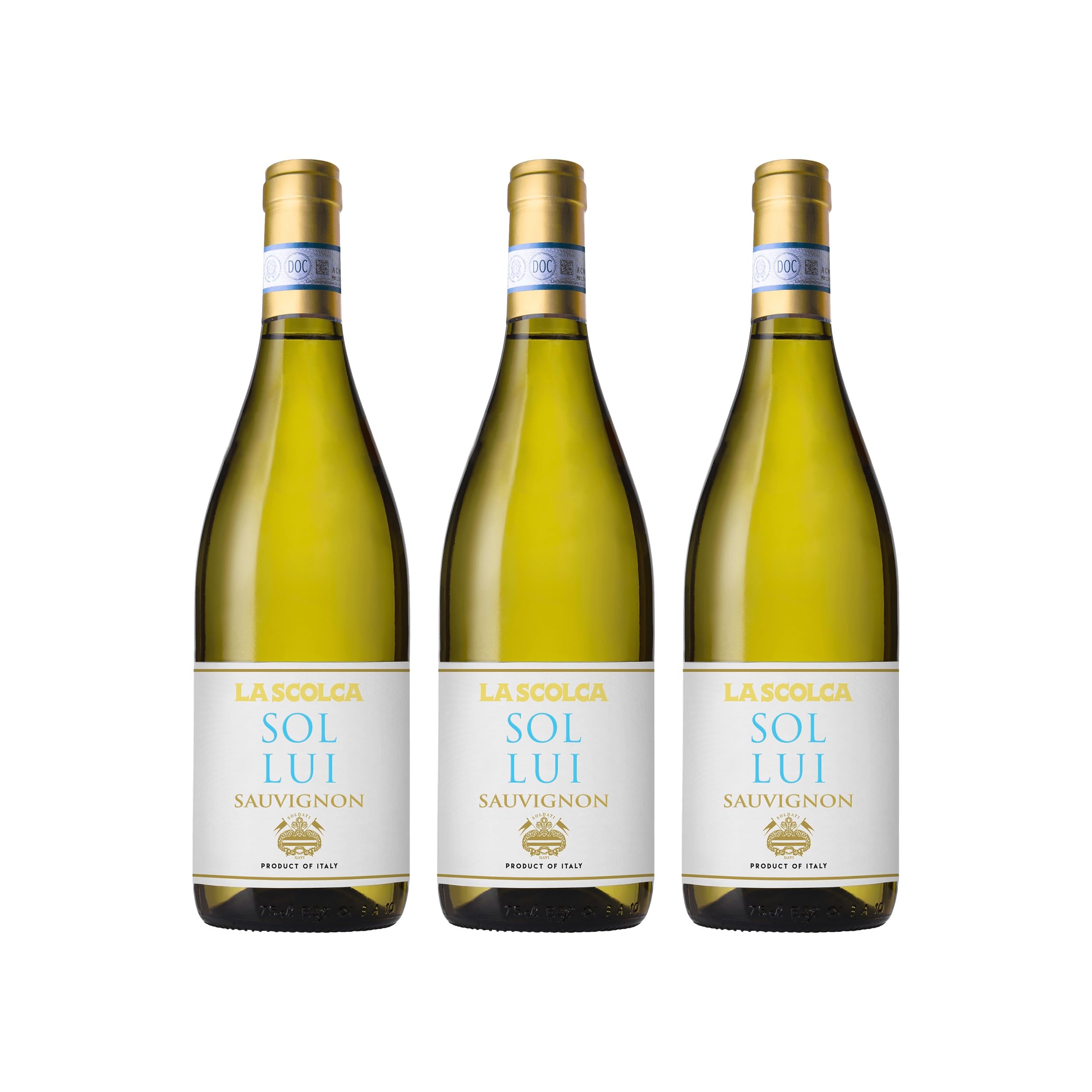 La Scolca Sol lui Piemonte DOC Weiss trocken Weisswein Italien inkl. Feinwert E-book (3 x 0.75 l)