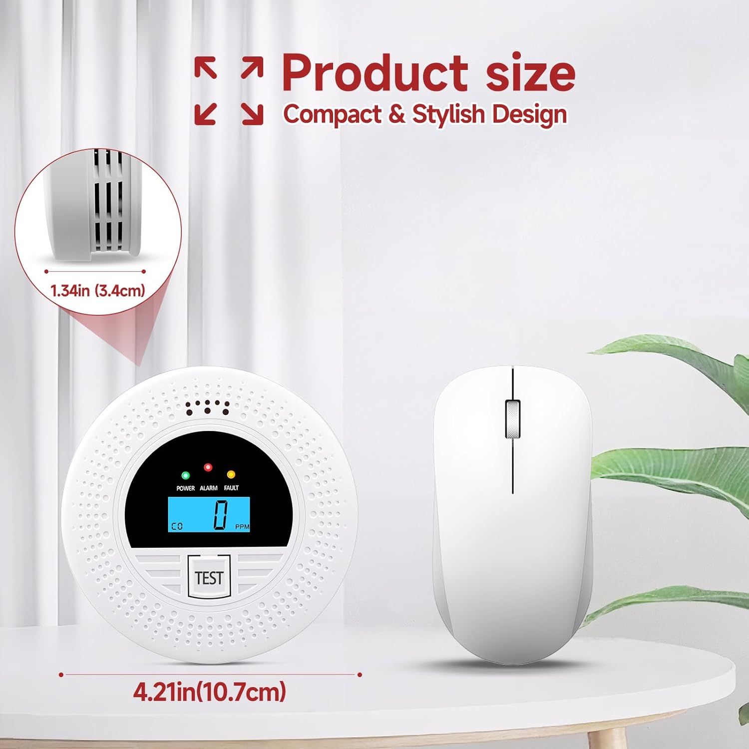 3-Pack Interconnected Smoke Detectors and Carbon Monoxide Alarm with Test & Silence Button, Battery Powered, Smoke and CO Detector for Any Room, Peace of Mind - Image 6